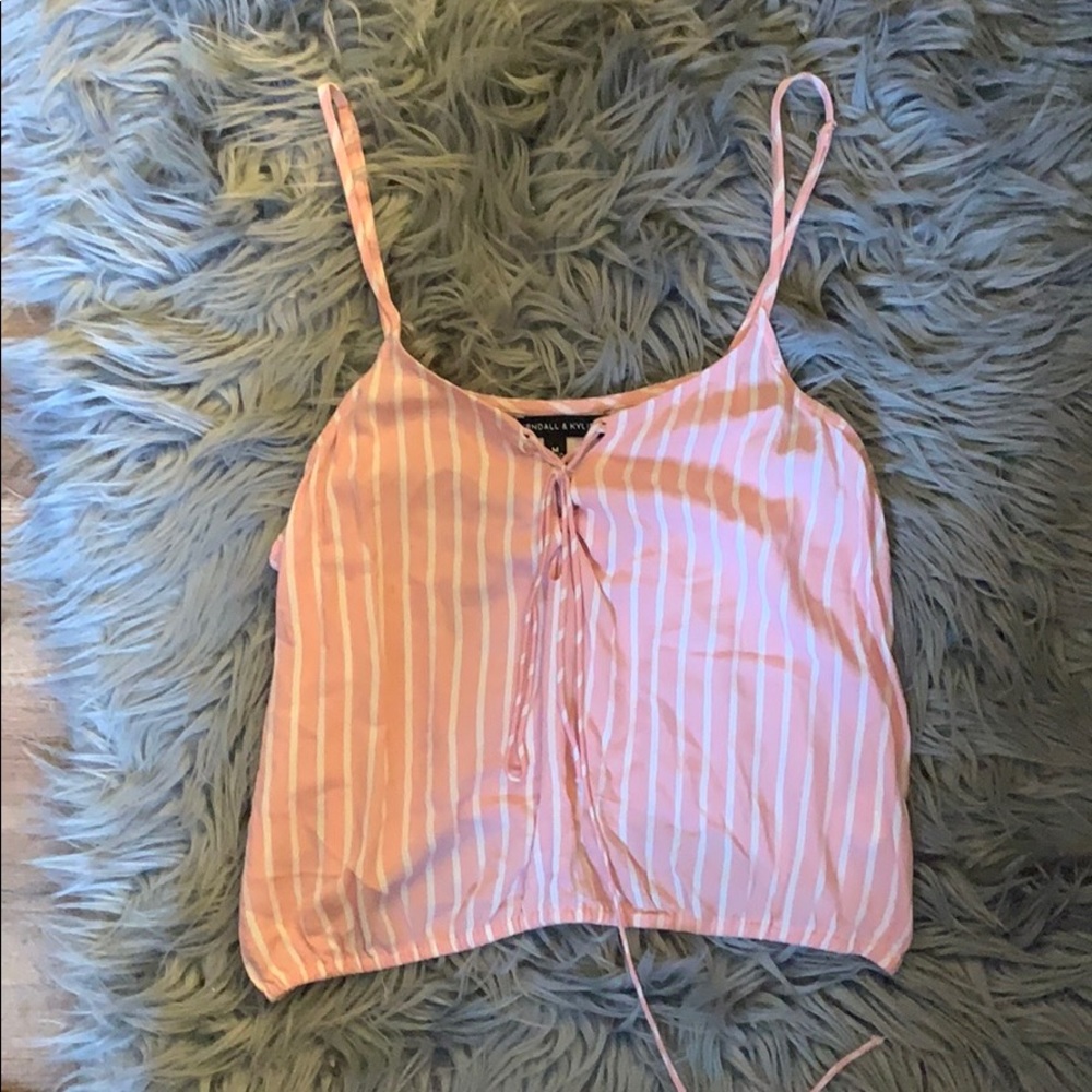 pink loose tank top Kendal and kylie